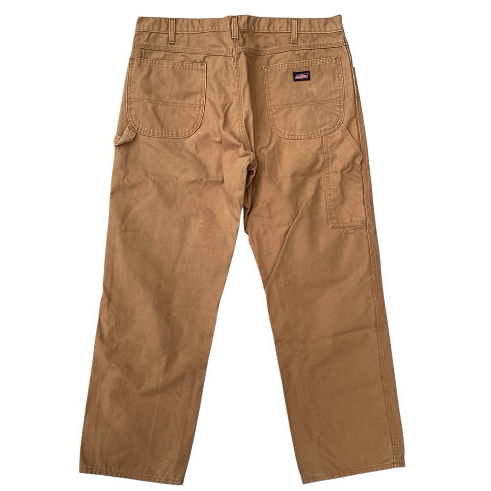 DICKIES Canvas Carpenter Pants 40x30 Brown 100% Cotton